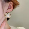 Pendientes de tuerca de perlas de diamantes de imitación Vintage medievales para mujer, joyería de fiesta ligera de lujo de alta calidad