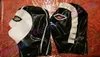 Partymasken Unisex sexy Latex Gummihubs Spleiß Maske mit Spitzenperge Maid Maske Plus Size HandMade für Party 230818