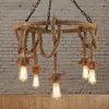 Pendant Lamps Loft Nordic Retro Rope Light American Country Clothing Store Cafe Hang Lamp 110-240v Luminaire Suspendu