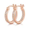 Fijne sieraden 925 SILVERE HOOPE -OORBRANG GOUD GOLD D kleur VVS Moissanite Wedding Earrings huwelijksgeschenken voor vrouwen
