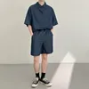 Survêtements pour hommes Ensembles de deux pièces Chemises en jean à manches courtes et shorts en jean Y2K Outfit Hommes Costumes Streetwear Mode Vêtements amples Été