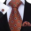 Bow Ties Silk Men Set Green Floral Paisley Necktie Business Formal Pocket Square Cufflinks For Wedding Party Accessories Cravat