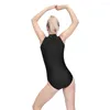 Stage Draag Aoylisey vrouwen mouwloze turtleneck ballet bodysuit gymnastiek jumpsuit romper workout kostuums yoga tank