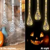 Andra evenemangsfest levererar Halloween hängande spindelägg säckar med ljus realistiska spindlar spökade hus rekvisita för inomhusdekor 230818