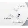 TopocH Appliques murales de chevet à double interrupteur de rétroéclairage 7 W avec lampe de lecture flexible 3 W LED fonctionnant indépendamment Blanc/noir Idées d'éclairage Chargeur USB 5 V 2,1 A