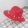 Berets Pearl Fedora Hats для женщин Felted Hat Британский стиль джазовая кепка 2023 Мода Панама