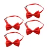 Bow Ties 4 Pcs Adjustable Buckle Senior Year Unisex For Men Tie Graduation Accessory Women (Red)