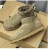 Top-Designerin Australien Boots Frauen klassische Mini-Plattform Boot Ultra Matt Fell Schneestiefel Wildleder Wolle Mischung Komfort Winter-Knootie Größe 35-40 kostenloser Versand