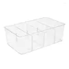 Butelki do przechowywania 1PC Acryl Transparent Torba z herbatą z pokrywką Office Organizator Kraj z organizatorem