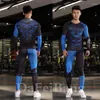 Herren Trailsuits Trailsuit Männer Schweißanzug hochwertige Sets Herren Kleidung Schnell trockenen Kompression T -Shirt Hosen Marke Sport Anzüge Rashguard