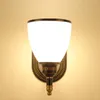 Lampa ścienna amerykańskie szklane szklane szklane światło do salonu sypialnia sypialnia oświetlenie łóżeczko