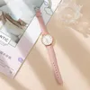 Polshorloges Fashion Women's Brand Watch Simple Retro Frosted Leather Riem Casual Quartz Drop Reloj de Mujer Luxury Clock