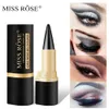 Miss Rose Waterproof Eyeliner Cream Fast Dry Lipstick-Style Eyeliner Svart varaktigt bärbart naturligt ögonfoder Penkräm