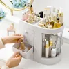 Opbergdozen Meerlagige transparante kunststoffen Cosmetics Box Desktop sieraden Organisator Huishoudelijke lippenstiftenplank