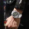 Outros dispositivos vestíveis 2023 New Binbond H1133 Tourbillon Watch Mechanical Watch Men Automatic Steel Strap Skeleton Mens Watches Top Brand Luxury Box X0821