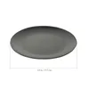 Serviessets 4-delig servies Zwart melamine bord Buitendienblad Platte bodem schotelplaten