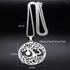 Pendentif Colliers Wicca Lune Soleil Yggdrasil Arbre De Vie Pendentifs Pour Hommes Femmes En Acier Inoxydable Ying Yang Protection Collier Bijoux