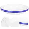 Dinnerware Sets 4 Pcs Circle Tray Plate Household Plates Retro Trays Cold Dish Dishes Vintage White Kitchen