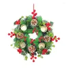 Mum Tutucular Q1JB Noel Tutucu Pinecone Meyveler Çelenk Duvar Kapısı Masası İçin Şamdan Şamdan