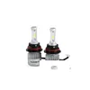 Autre système d'éclairage Auxbeam 12 24V 72W 8000Lm 6500K Phare Led Bbs Phare De Voiture Lumière H7 H11 H1 H3 9005 9006 9012 5202 H27 Cob Dhx1V