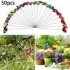 Decorações de jardim 50pcs 25x4cm Mini Butterfly Stakes Borboletas coloridas para plantador de quintal ao ar livre Decoração de arte de flores 230818