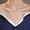 Milky Way Silver Broken Neckchain S925 Sterling Silver Broken Silver Pearl Necklace Women's Light Luxury Small and High Sense Collar Chain