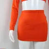 Vestidos de trabalho conjunto de duas peças feminino de pista sexy lapela de manga comprida moletom colhere