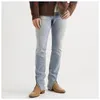 Men's Jeans England Style Street Fashion Denim Vintage Independent Design Zipper High Hip Hop Slim-fit Flare301d
