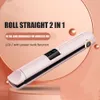 Hair Straighteners Cordless Mini Hair Straightener Curler Ceramic Fast Heating Plate Flat Irons Negative Ion Straighting Styling Tool USB Charging 230821