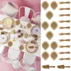 Disposable Dinnerware 22 Pcs Plate Birthday Tableware Dessert Supplies Cake Plates Paper Party Fork Baby