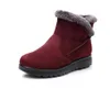 Botas Snow Women Burchle Winter Ladies Warm Fur Wedge Boot Feminino Moda Feminina Sapatos Casuais Comfort Plus Size ST480