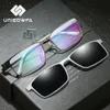 Fashion Sunglasses Frames Polarized Magnetic Clip On Glasses Frame Men Optical Myopia Eyeglasses Frame Male Magnetic Clip On Sunglasses for Prescription 230818