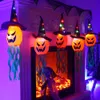 Other Event Party Supplies Pumpkin LED Halloween Decoration Flashing Light Gypsophila Ghost Festival Dress Up Glowing Ghost Hat Lamp Decor Hanging Lantern 230821