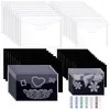 Storage Bags 40 PCS Mold -Cut With Rubber Magnetic Sheets And Labels Clear Resealable Plastic Pocket