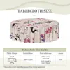 Nappe de table lévrier lévrier fleur amour nappes rondes 60 pouces Animal Whippet chien couvre pour manger