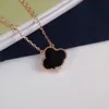 New Classic Fashion Pendant Necklaces for women Elegant 4/Four Leaf Clover locket Necklace Highly Quality vanclee Choker chains Designer Jewelry girls Gift as2f