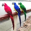 Decorative Objects Figurines 2535cm Creative Handmade Simulation Parrot Animal Bird Garden Props Decoration Miniature Feather Lawn Doll Ornaments 230818