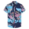 Casual shirts voor heren mode Hawaiiaans shirt tropische planten 3d geprinte dames strand blouse revalle bloemen camisas