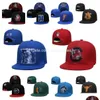 Cappellini da baseball Cappelli firmati Uomo Snapback College Baseball Snapbacks Tutte le squadre Logo Ricamo Cotone Basket Calcio Hip Hop Outdoor Dhr42