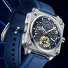 Autres appareils portables 2023 Nouveaux binbond H1133 tourbillon mécanique mecs masculine en acier automatique squelette masculine montres