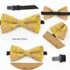 Bow Ties moda Cork drewno luksusowy rodzic-dziecko nowość ręcznie robiona solidna szyja na przyjęcie weselne akcesoria prezentowe