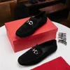 Herenschoenen Feragamo Casual lederen schoenen Zakelijk leren bonenschoenen High End veelzijdige loafers Metalen gesp slip-on schoenschoenen voor mannen N0QQ 6HWM