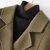 Womens Wool Blends Double Sided Cashmere Coat Short Autumnwinter Small Suit Collar 100 Pure 230818