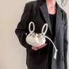 Evening Bags Mini Ruched Drawstring Handbag Girls Shoulder Bag Soft Leather Crossbody Bag Top Handle Small Pouch Lipstick Keys Bags HKD230821