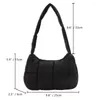 Evening Bags Winter Shoulder Bag For Women Quilted Cotton Padded Commute Simple Solid Color Underarm Fashion Zipper Top-handle