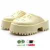 Designer dubbele G sandalen voor slippers merk vrouwen dames holle platform gemaakt van transparante materialen mode sexy mooie zonnige strandvrouw luxe schoenen