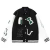 Jackets masculinos Men Jackets Designer Leather Sleeves Varsity Baseball Casat 01 J230822