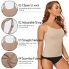 Waist Tummy Shaper Scoop Neck Compression Silky Cami and Cincher Control Body Shapewear Plus Size Camisole Tank 230821