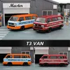 Diecast Model Master in Stock 1 64 T3 Van Bus Gulf Support Vehicle Diorama Collection Miniature Carros Toys 230821