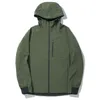 Utomhusjackor hoodies oss Mens Softshell Military Jacket Autumn Winter Tactical Windproof Hooded Fleece Waterproof Handing Safari Cargo Coat 230821